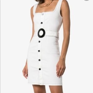 NEW W TAGS- white denim button up dress w belt ⭐️